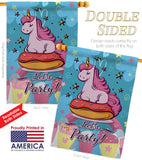 Unicorn Party - Party & Celebration Special Occasion Vertical Impressions Decorative Flags HG192170 Made In USA