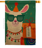 Cool Llamas Birthday - Party & Celebration Special Occasion Vertical Impressions Decorative Flags HG192186 Made In USA