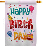 Cute Birthday - Party & Celebration Special Occasion Vertical Impressions Decorative Flags HG192209 Made In USA