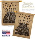 Happy Birthday to You - Party & Celebration Special Occasion Vertical Impressions Decorative Flags HG192223 Made In USA