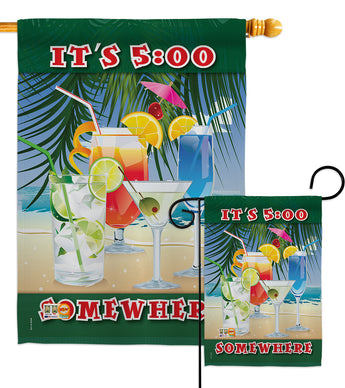 It's 5 Somewhere Party - Party & Celebration Special Occasion Vertical Impressions Decorative Flags HG115070 Made In USA