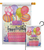 Happy Birthday Balloon - Party & Celebration Special Occasion Vertical Impressions Decorative Flags HG115182 Made In USA