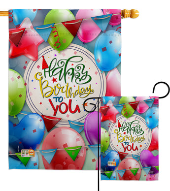 Celebrate Birthday - Party & Celebration Special Occasion Vertical Impressions Decorative Flags HG137081 Made In USA