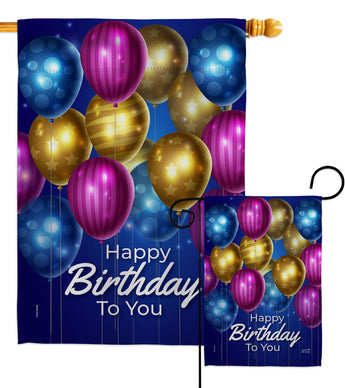 Brighten Birthday - Party & Celebration Special Occasion Vertical Impressions Decorative Flags HG137378 Made In USA