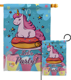 Unicorn Party - Party & Celebration Special Occasion Vertical Impressions Decorative Flags HG192170 Made In USA