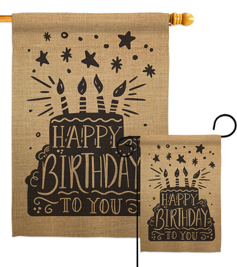 Happy Birthday to You - Party & Celebration Special Occasion Vertical Impressions Decorative Flags HG192223 Made In USA