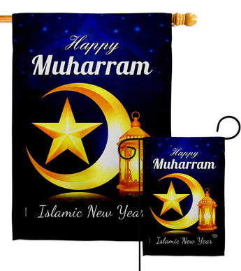 Happy Muharram - Party & Celebration Special Occasion Vertical Impressions Decorative Flags HG192588 Made In USA