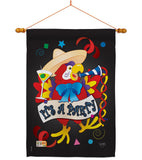 It's a Party Parrot - Party & Celebration Special Occasion Vertical Impressions Decorative Flags HG115040 Made In USA