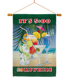 It's 5 Somewhere Party - Party & Celebration Special Occasion Vertical Impressions Decorative Flags HG115070 Made In USA