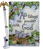 All Things Are Possible With God - Impressions Decorative Garden Flag G165110-BO