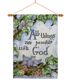 All Things Are Possible With God - Impressions Decorative Garden Flag G165110-BO