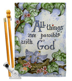 All Things Are Possible With God - Impressions Decorative Garden Flag G165110-BO