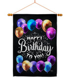 Hooray Birthday - Party & Celebration Special Occasion Vertical Impressions Decorative Flags HG115164 Made In USA