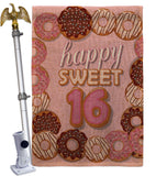 Sweet sixteen - Party & Celebration Special Occasion Vertical Impressions Decorative Flags HG115175 Made In USA