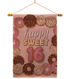 Sweet sixteen - Party & Celebration Special Occasion Vertical Impressions Decorative Flags HG115175 Made In USA