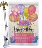 Happy Birthday Balloon - Party & Celebration Special Occasion Vertical Impressions Decorative Flags HG115182 Made In USA