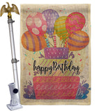 Happy Birthday Balloon - Party & Celebration Special Occasion Vertical Impressions Decorative Flags HG115182 Made In USA