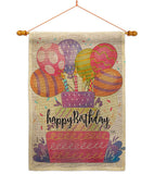 Happy Birthday Balloon - Party & Celebration Special Occasion Vertical Impressions Decorative Flags HG115182 Made In USA