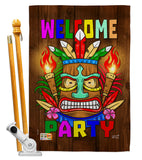 Welcome Tiki Party - Party & Celebration Special Occasion Vertical Impressions Decorative Flags HG137062 Made In USA