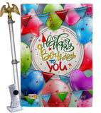 Celebrate Birthday - Party & Celebration Special Occasion Vertical Impressions Decorative Flags HG137081 Made In USA