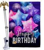 Happy Birthday Balloon - Party & Celebration Special Occasion Vertical Impressions Decorative Flags HG137180 Made In USA