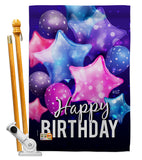 Happy Birthday Balloon - Party & Celebration Special Occasion Vertical Impressions Decorative Flags HG137180 Made In USA