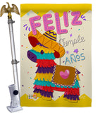 Feliz Cumpleaños - Party & Celebration Special Occasion Vertical Impressions Decorative Flags HG137194 Made In USA