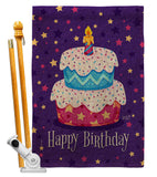 Celerate Birthday - Party & Celebration Special Occasion Vertical Impressions Decorative Flags HG137417 Made In USA