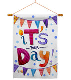 It's Your Day - Party & Celebration Special Occasion Vertical Impressions Decorative Flags HG192169 Made In USA