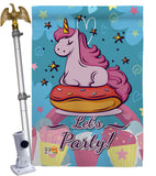 Unicorn Party - Party & Celebration Special Occasion Vertical Impressions Decorative Flags HG192170 Made In USA