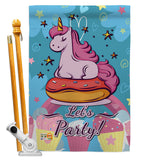 Unicorn Party - Party & Celebration Special Occasion Vertical Impressions Decorative Flags HG192170 Made In USA