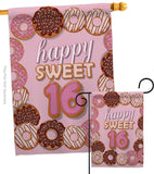 Sweet sixteen - Party & Celebration Special Occasion Vertical Impressions Decorative Flags HG115175 Made In USA