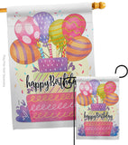 Happy Birthday Balloon - Party & Celebration Special Occasion Vertical Impressions Decorative Flags HG115182 Made In USA