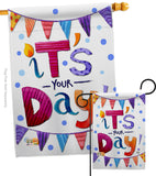 It's Your Day - Party & Celebration Special Occasion Vertical Impressions Decorative Flags HG192169 Made In USA