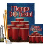 ¡Tiempo de Fiesta! - Party & Celebration Special Occasion Vertical Impressions Decorative Flags HG120031 Made In USA