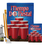 ¡Tiempo de Fiesta! - Party & Celebration Special Occasion Vertical Impressions Decorative Flags HG120031 Made In USA