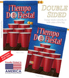 ¡Tiempo de Fiesta! - Party & Celebration Special Occasion Vertical Impressions Decorative Flags HG120031 Made In USA