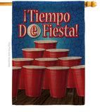 ¡Tiempo de Fiesta! - Party & Celebration Special Occasion Vertical Impressions Decorative Flags HG120031 Made In USA