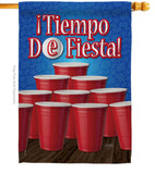 ¡Tiempo de Fiesta! - Party & Celebration Special Occasion Vertical Impressions Decorative Flags HG120031 Made In USA