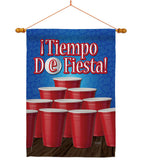 ¡Tiempo de Fiesta! - Party & Celebration Special Occasion Vertical Impressions Decorative Flags HG120031 Made In USA