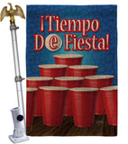 ¡Tiempo de Fiesta! - Party & Celebration Special Occasion Vertical Impressions Decorative Flags HG120031 Made In USA