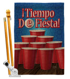 ¡Tiempo de Fiesta! - Party & Celebration Special Occasion Vertical Impressions Decorative Flags HG120031 Made In USA