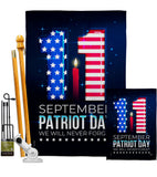 Memory Of 9/11 - Patriotic Americana Horizontal Impressions Decorative Flags HG120245 Made In USA