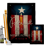 9/11 Never Forget - Patriotic Americana Horizontal Impressions Decorative Flags HG130395 Made In USA