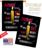 Remembrance 9/11 - Patriotic Americana Horizontal Impressions Decorative Flags HG190159 Made In USA