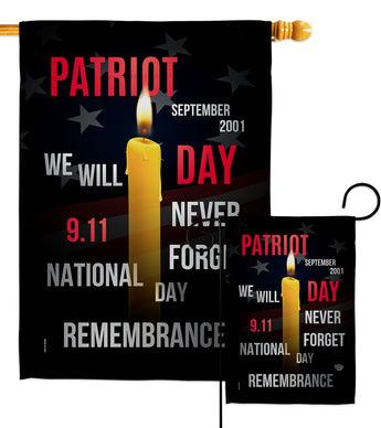 Remembrance 9/11 - Patriotic Americana Horizontal Impressions Decorative Flags HG190159 Made In USA