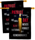 Remembrance 9/11 - Patriotic Americana Horizontal Impressions Decorative Flags HG190159 Made In USA