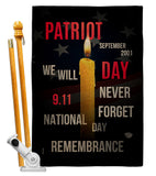 Remembrance 9/11 - Patriotic Americana Horizontal Impressions Decorative Flags HG190159 Made In USA