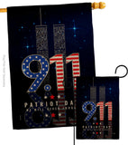 Never Forget - Patriotic Americana Horizontal Impressions Decorative Flags HG120244 Made In USA