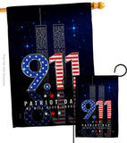 Never Forget - Patriotic Americana Horizontal Impressions Decorative Flags HG120244 Made In USA